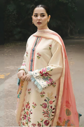 Zara Shahjahan - Winter 3PC Dhanak Embroidered Suit - BFB0142